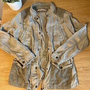 MAX Jeans Eyelet Cargo Canvas Jacket